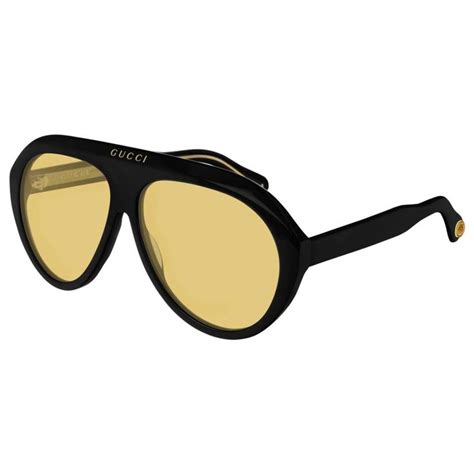 yellow lens gucci sunglasses|black frame yellow lens sunglasses.